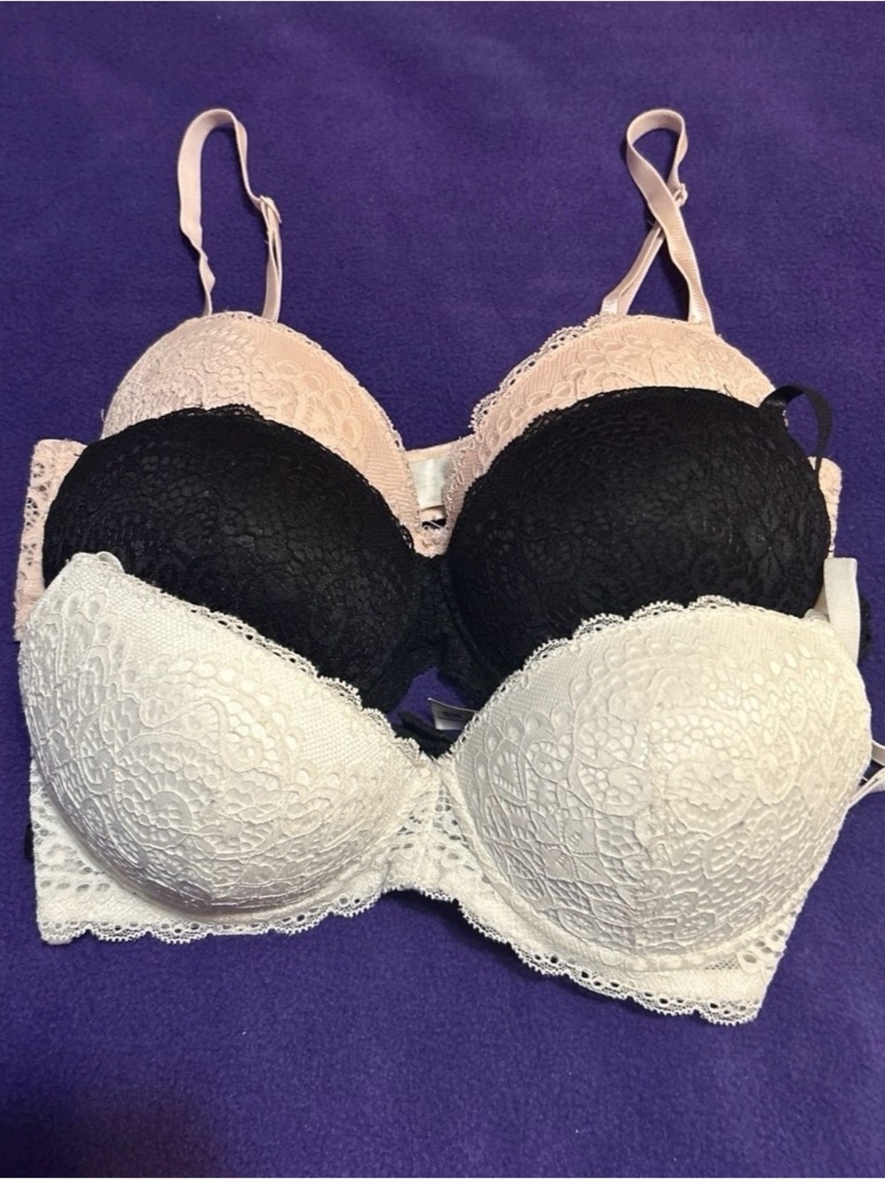Women’s Sophie B. Trio Bra Bundle Size: 36 B